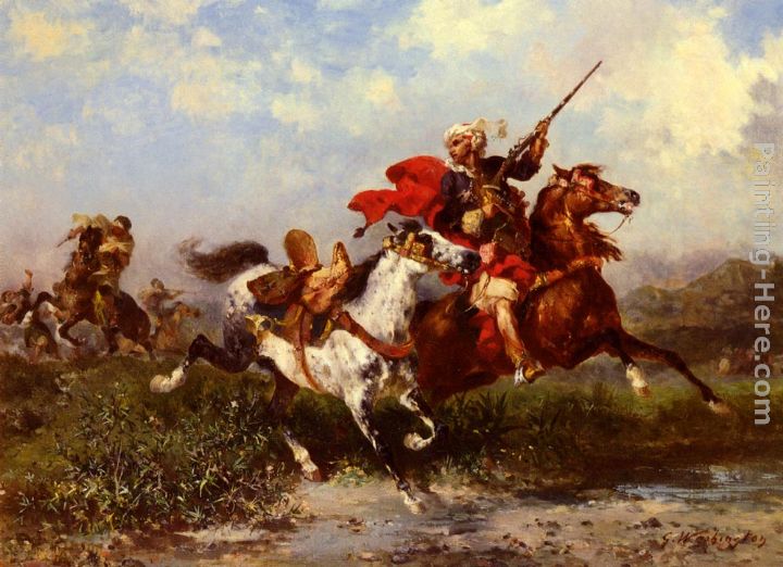 Georges Washington Combats De Cavaliers Arabes